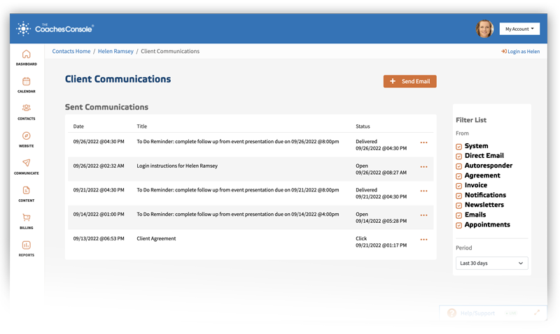 Communication Log