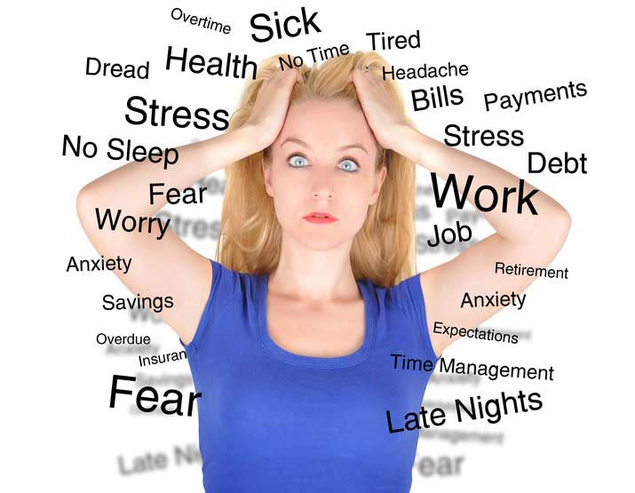 woman feeling stressed out