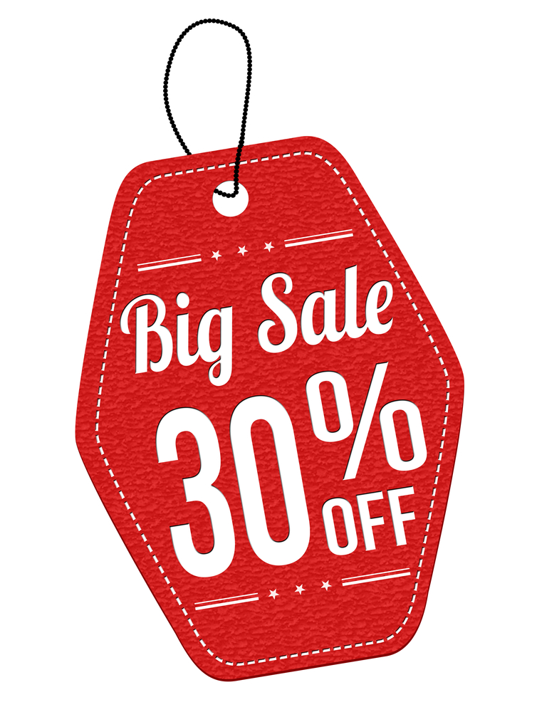 big sale 30 off