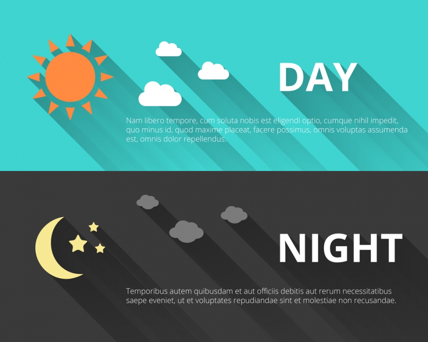 day and night banner