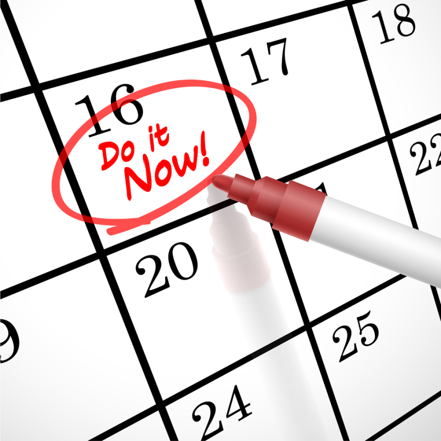 do it now circled on calendar