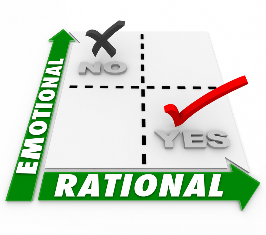 emotional vs. rational on a matrix of choices