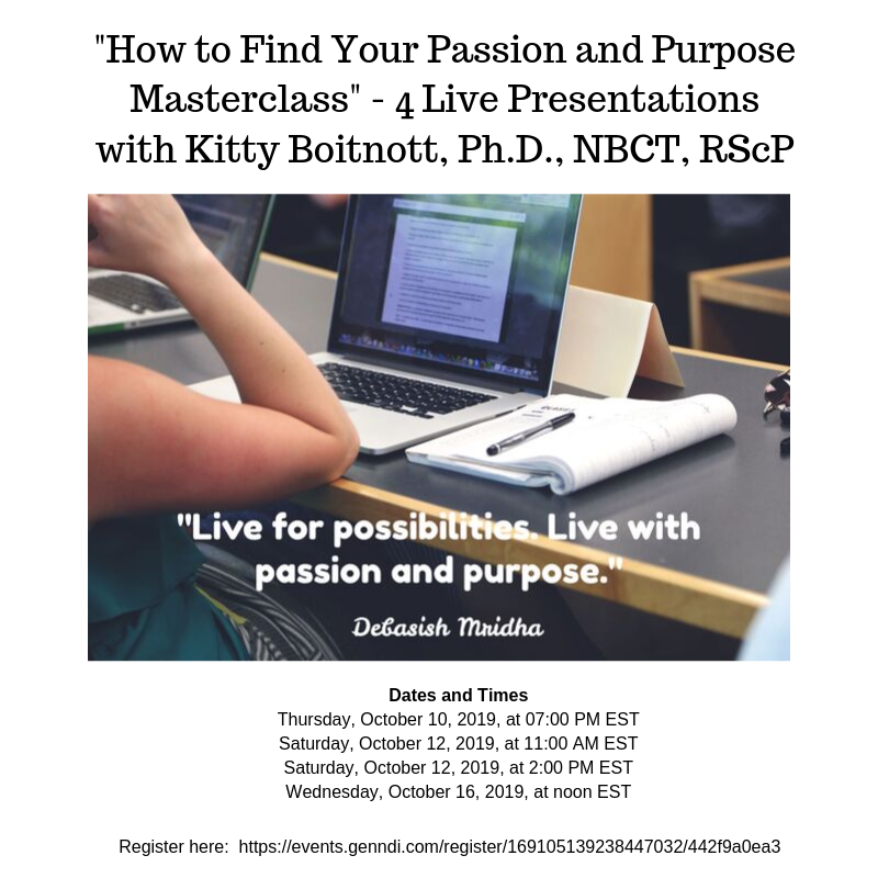 find your passion and purpose workshop schedule