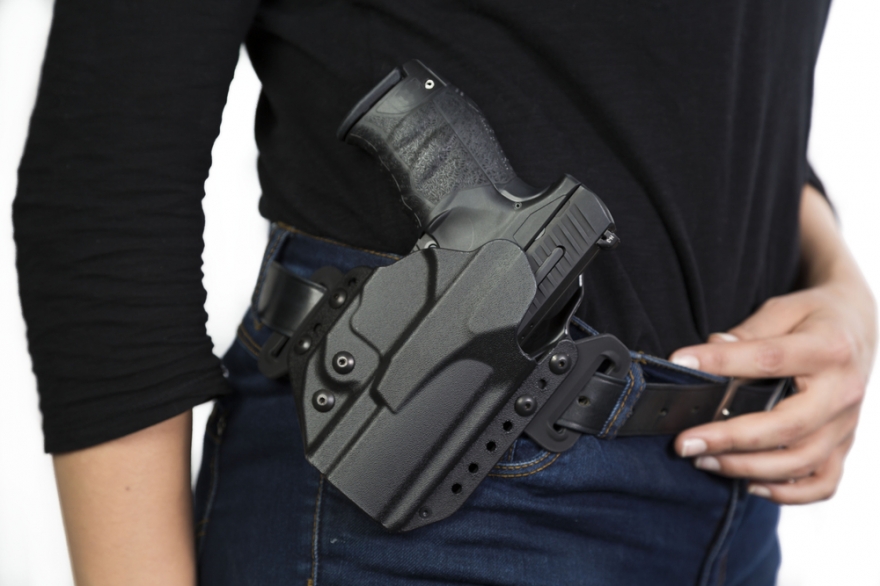 gun in a holster