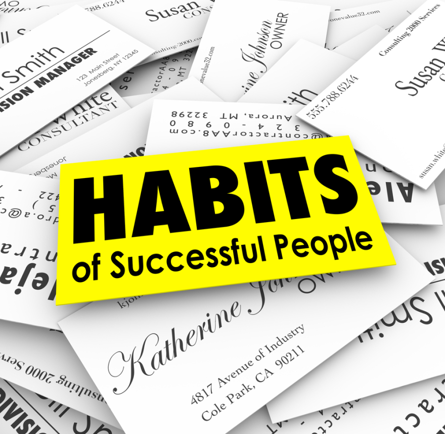 Habits of successful people business cards