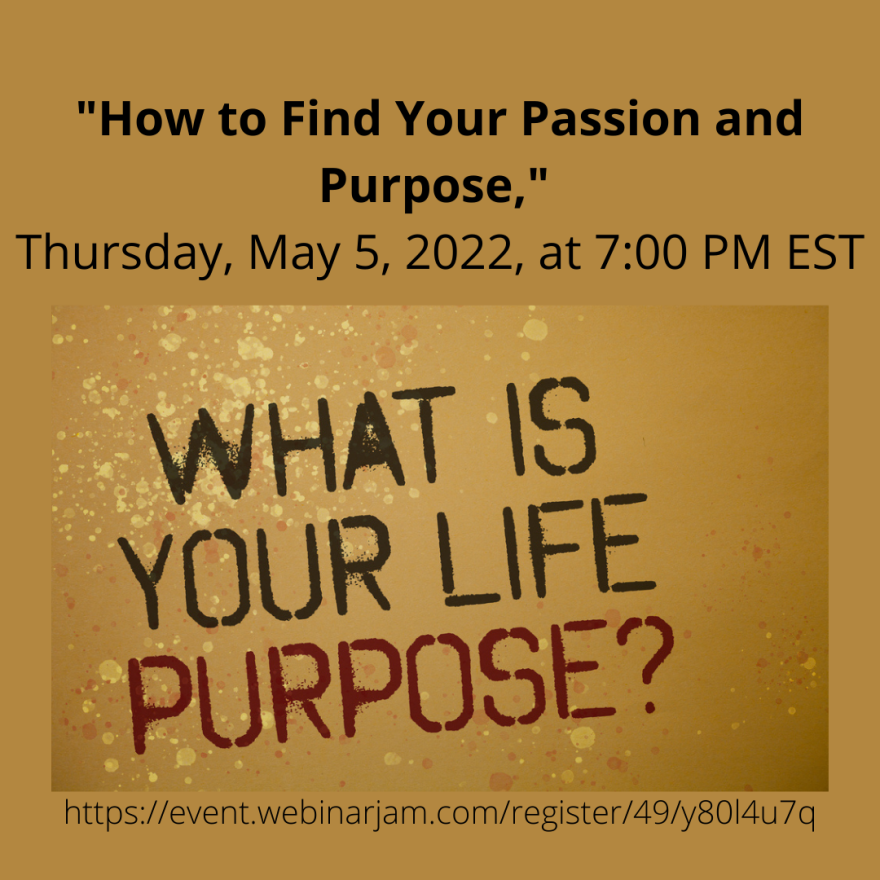 How to find your passion promotion for webinar workshop