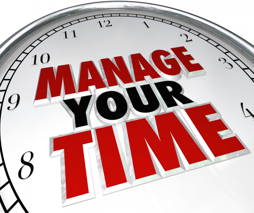 manage your time on a clock