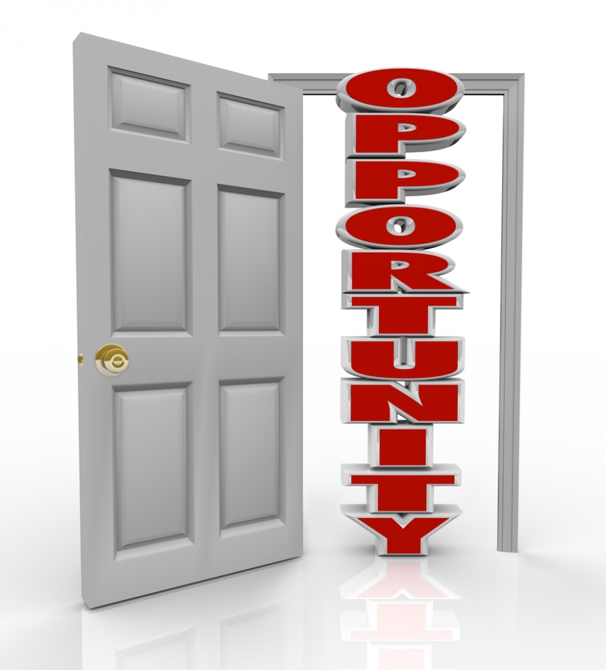 Opportunity knocked door open