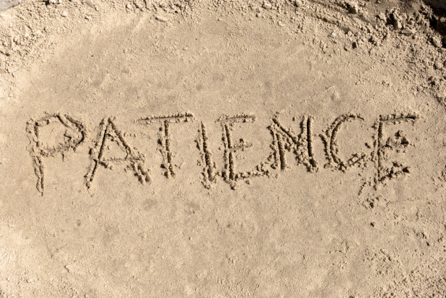 patience written in sand