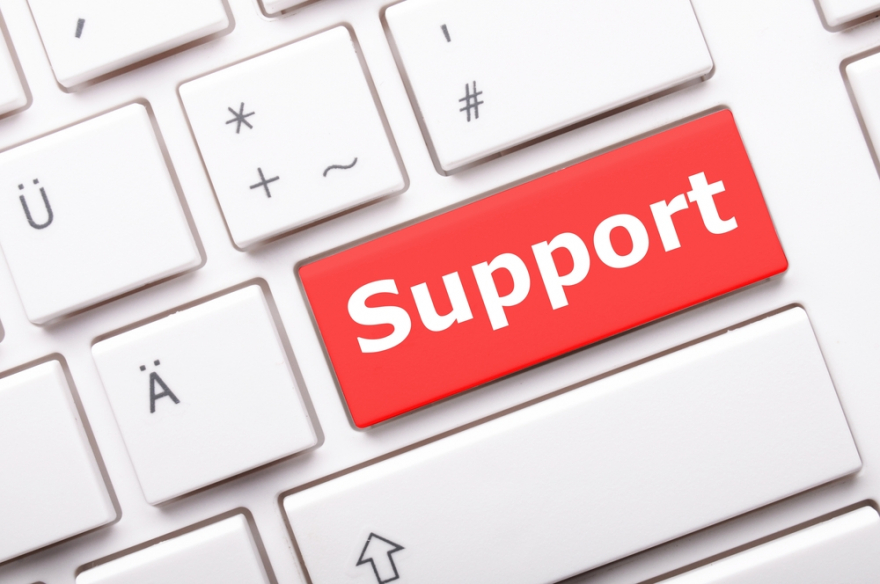 Support on keyboard