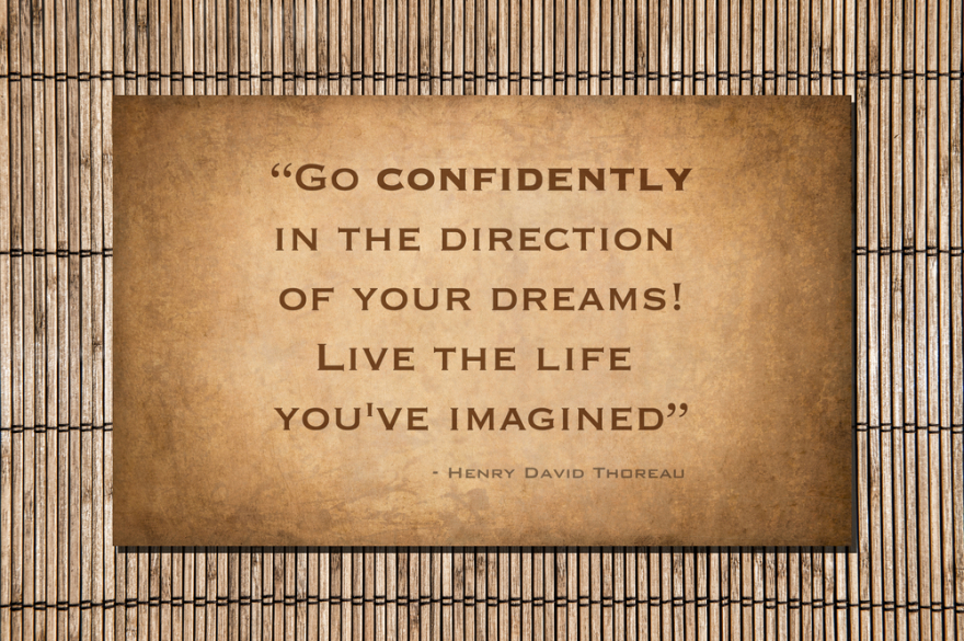 Thoreau quote - Going confidently