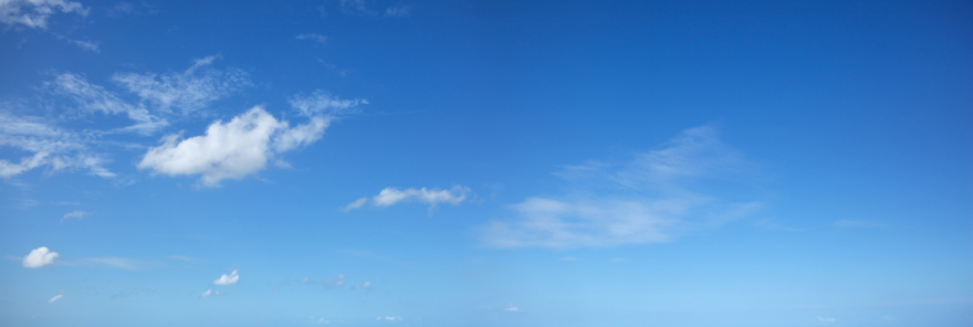 view of a beautiful blue sky