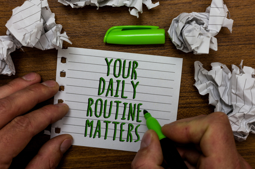 Word writing text Your Daily Routine Matters