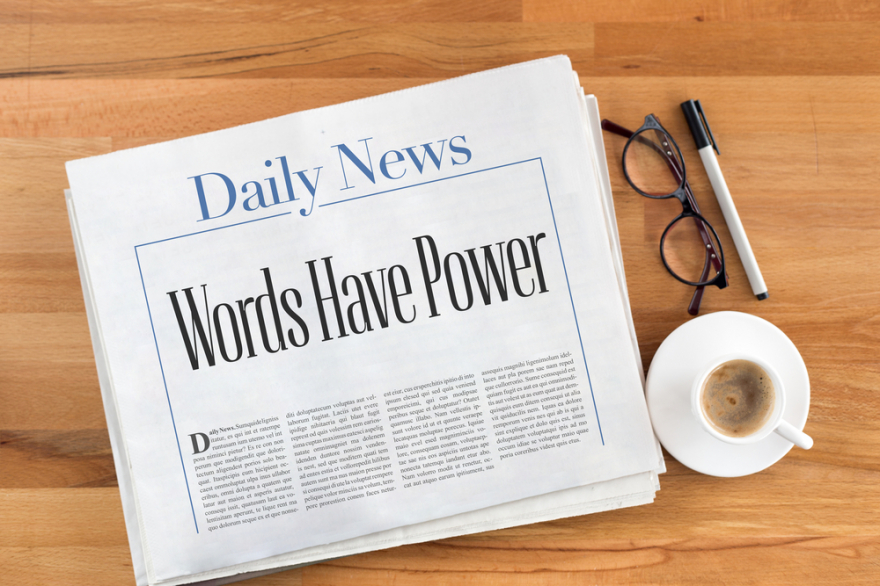 words have power on newspaper