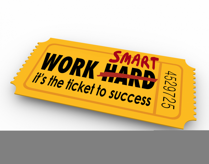 Work Smart Not Hard Ticket to Success Effort Results