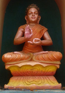 Buddha as an avatar at Dwaraka Tirumala temple, Andhra Pradesh.