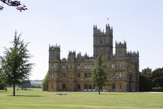 Highclere Castle view from the grounds