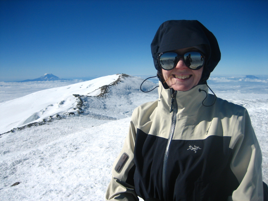 Taryn at Summit of Mt Rainier