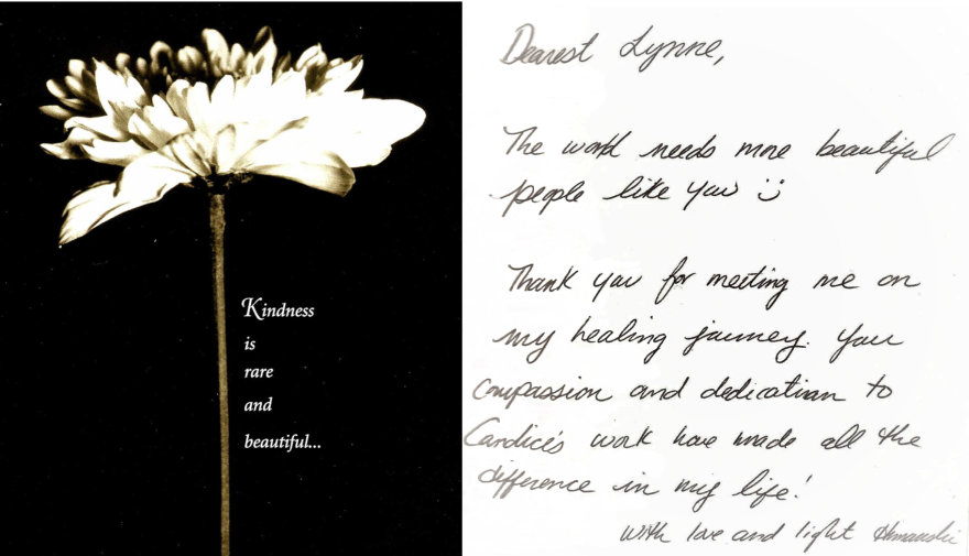 Gratitude card from Himanshi