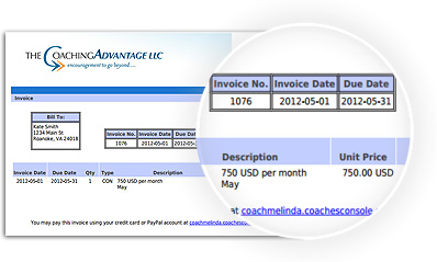 task coach invoices